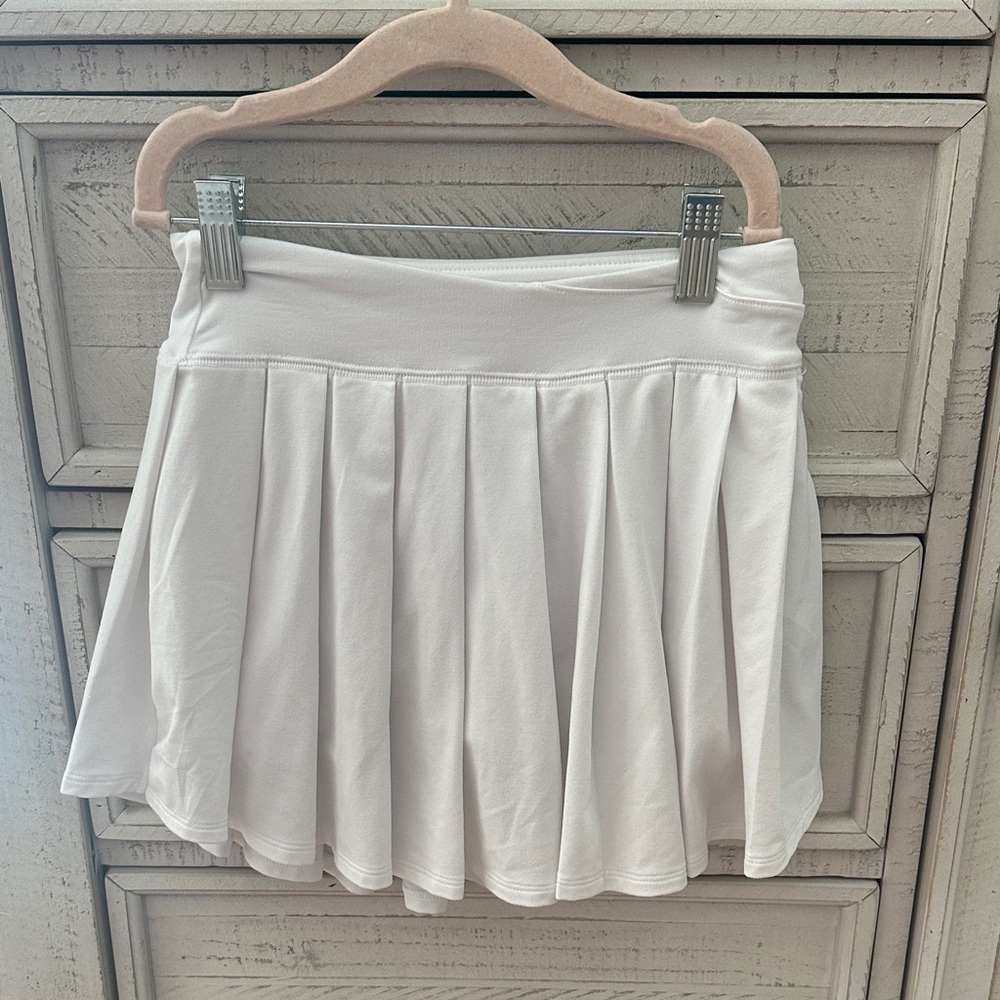 Abercrombie & Fitch White Pleated Kids Skirt